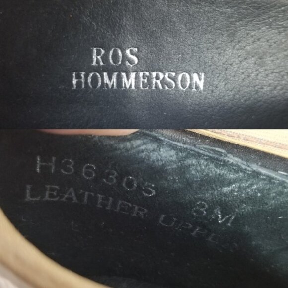 Ros Hommerson Gold Leather Flats Women's 8 Slip On Suede Trim - Picture 6 of 8